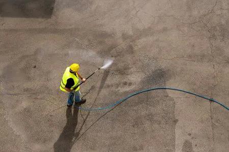 Commercial concrete cleaning